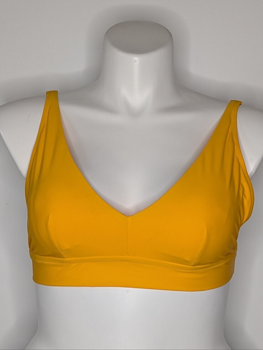 Aerie Yellow Orange V Neck Triangle Padded Bikini Swim Top XL